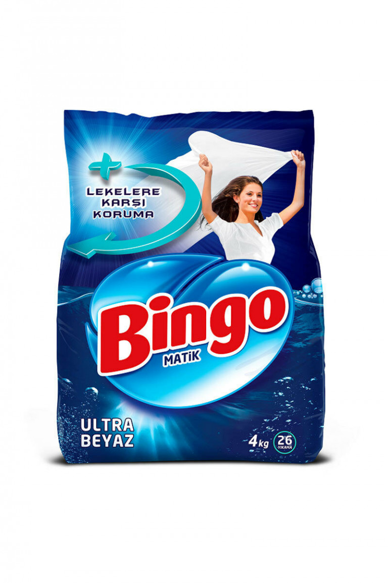 BİNGO TOZ DETERJAN ULTRA BEYAZ 4 KG Sarper Market